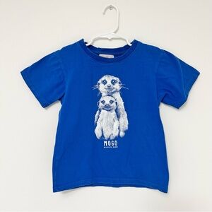 Children's Blue Meerkat Kids Souvenir T-Shirt from Mogo Wildlife Park Australia